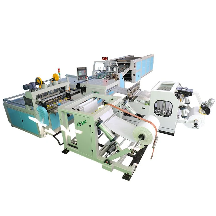 Dobbelt foldning liner indsættelse maskine